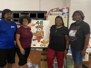 Pictured (from left to right): Keith Stephens, 4H Summer Program Assistant; Angela Galloway, 4H Agent; Hazel McPhatter, 4H EFNEP Program Associate; and Carolyn Love, 4H Volunteer 