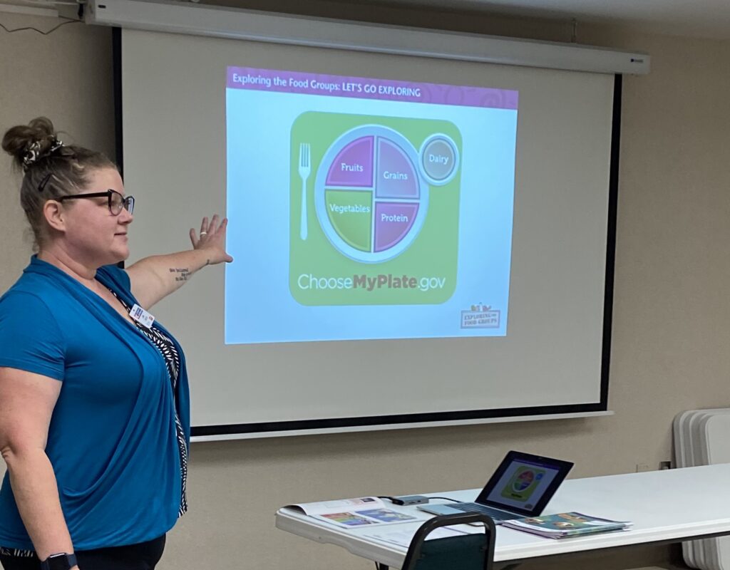 Jamie teaching MyPlate