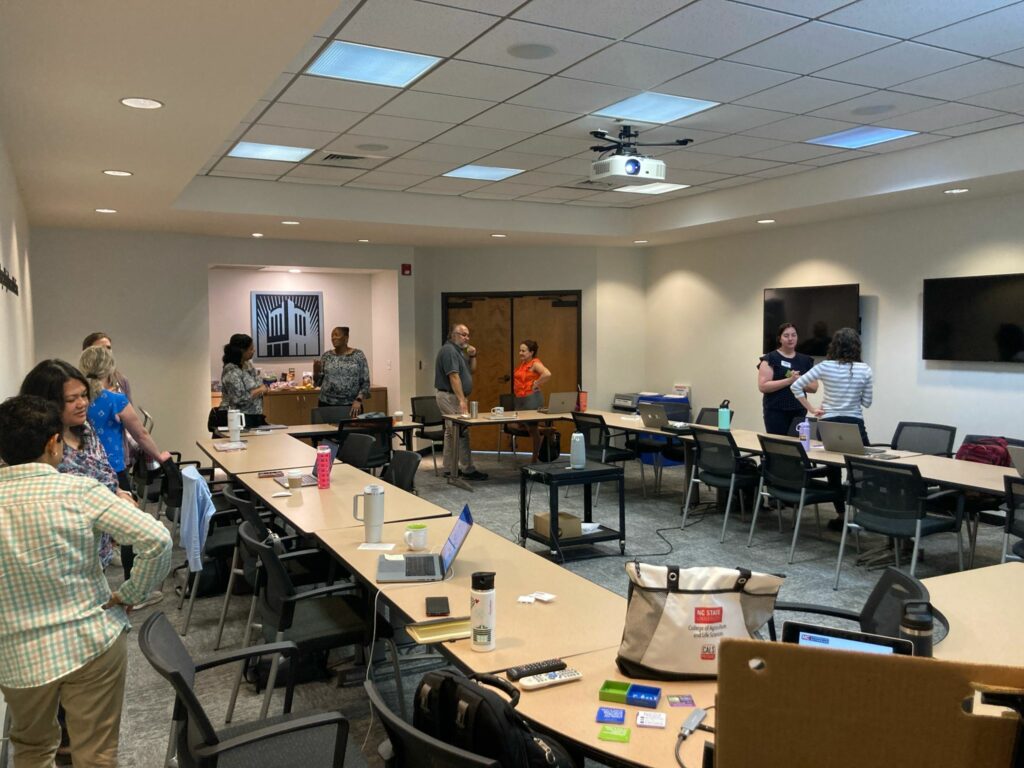 Team connecting over activity