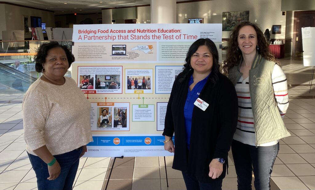 Della, Lisa, and Jackie with poster