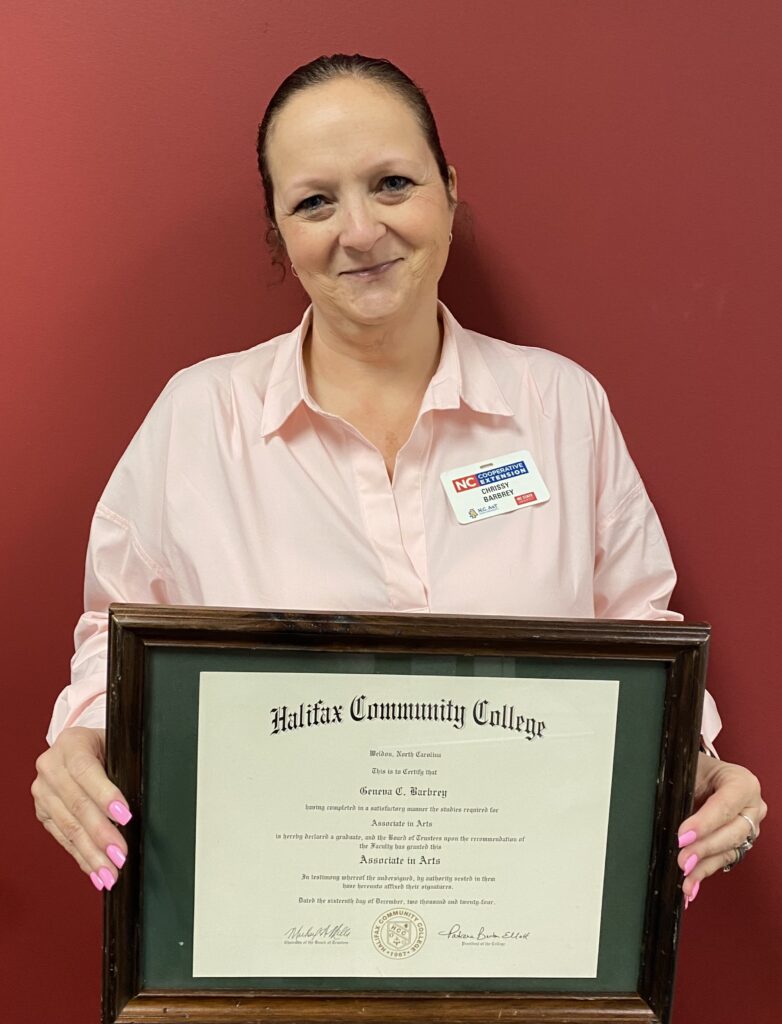 Chrissy with diploma