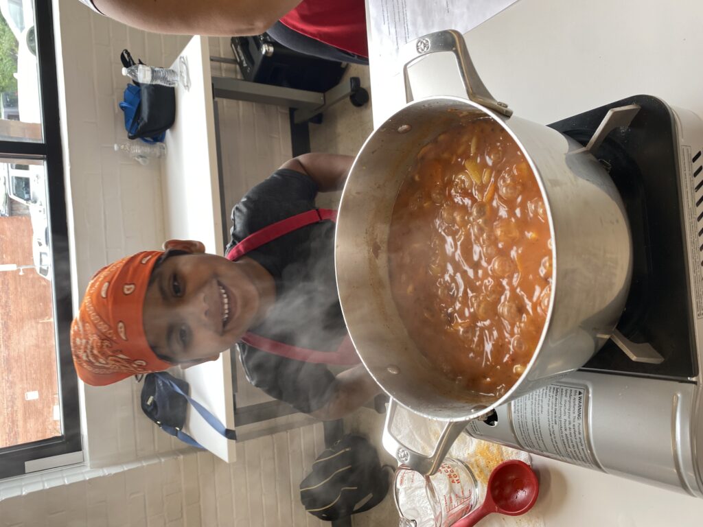 Boy with soup