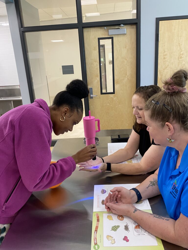 Keilah using glo germ